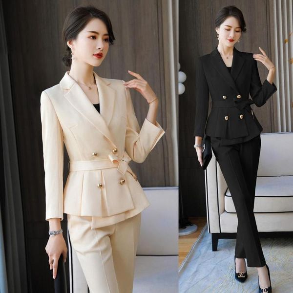 formal black apricot blazer women business suits with pant and jacket sets office ladies work wear uniform ol styles women's two piece, White
formal black apricot blazer women business suits with pant and jacket sets office ladies work wear uniform ol styles women's two piece, White