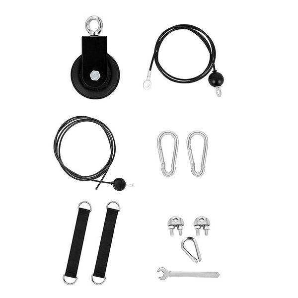 accessories fitness pulley system, with 1.8m/2. replacement cable 360 rotation hanging straps and hoist buckles 
accessories fitness pulley system, with 1.8m/2. replacement cable 360 rotation hanging straps and hoist buckles