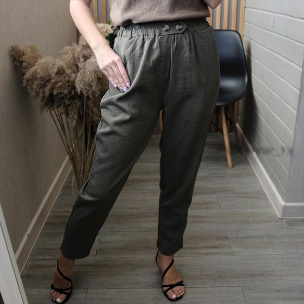 seoulish summer cotton and womens pants linen buttons high waist harem vintage solid female trouses pockets, Black;white
seoulish summer cotton and womens pants linen buttons high waist harem vintage solid female trouses pockets, Black;white
