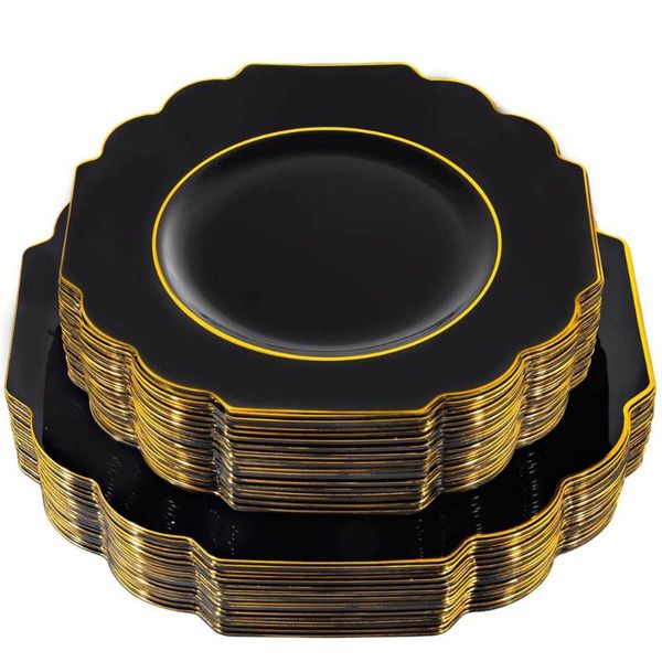 disposable dinnerware 20 pieces of black plastic plate baroque phnom penh dinner suitable for restaurant wedding tableware supplies
disposable dinnerware 20 pieces of black plastic plate baroque phnom penh dinner suitable for restaurant wedding tableware supplies