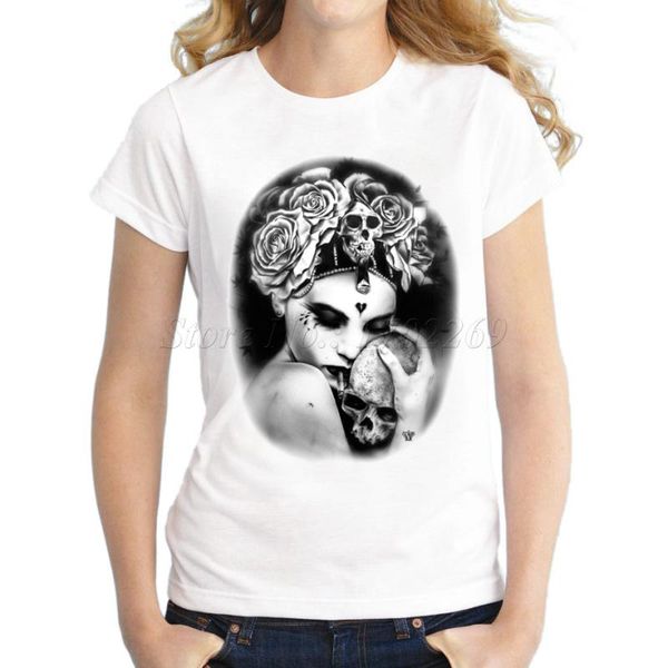 women's t-shirt fashion beauty girl and printed customized t shirt lady vintage punk style casual funny hipster tee, White
women's t-shirt fashion beauty girl and printed customized t shirt lady vintage punk style casual funny hipster tee, White