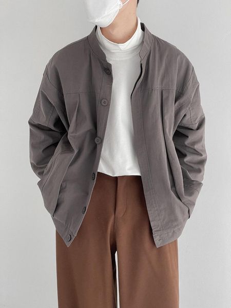 men's jackets early autumn thin stand-up collar jacket male ins japanese harajuku style button casual outer wear clothes, Black;brown
men's jackets early autumn thin stand-up collar jacket male ins japanese harajuku style button casual outer wear clothes, Black;brown