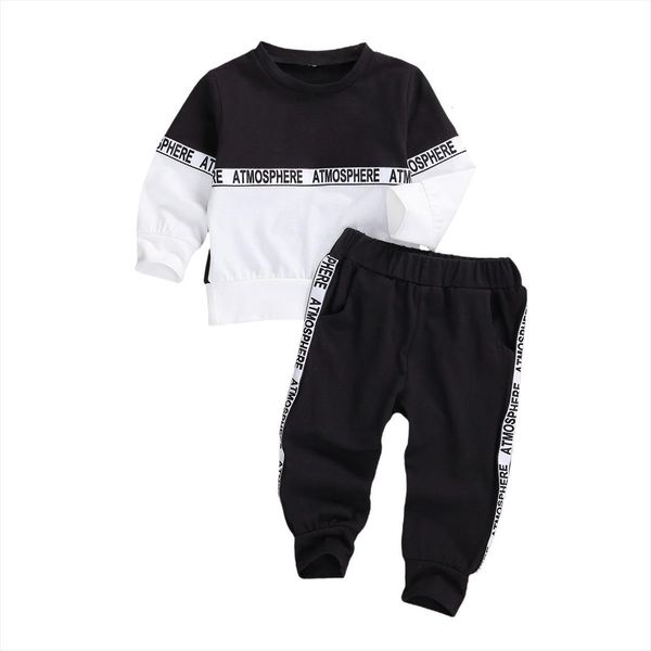 6m 4t kids boys tracksuit letter print long sleeve patchwork pullover pants spring autumn 2pcs children clothes set, White
6m 4t kids boys tracksuit letter print long sleeve patchwork pullover pants spring autumn 2pcs children clothes set, White