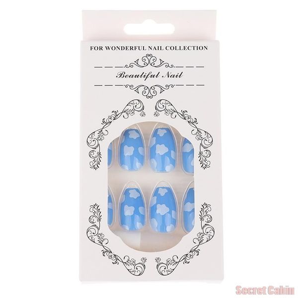 false nails 24pcs/box short ballet fake sky blue beach cloud nail patch waterproof, Red;gold
false nails 24pcs/box short ballet fake sky blue beach cloud nail patch waterproof, Red;gold