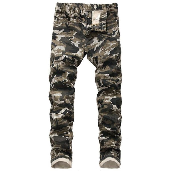men's fashion slim denim trouser straight biker jeans camouflage print male pants plus size, Blue
men's fashion slim denim trouser straight biker jeans camouflage print male pants plus size, Blue