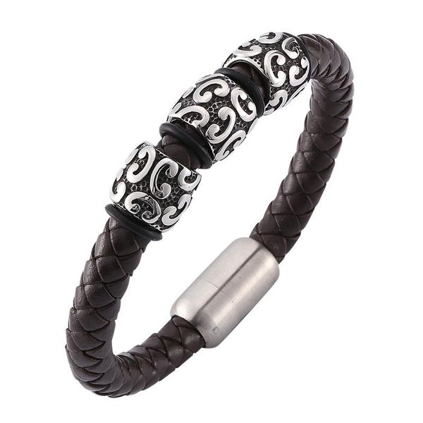 retro jewelry men brown braided leather handmade bracelet trendy stainless steel magnetic clasp wristband bangles pd0133 charm bracelets, Golden;silver
retro jewelry men brown braided leather handmade bracelet trendy stainless steel magnetic clasp wristband bangles pd0133 charm bracelets, Golden;silver