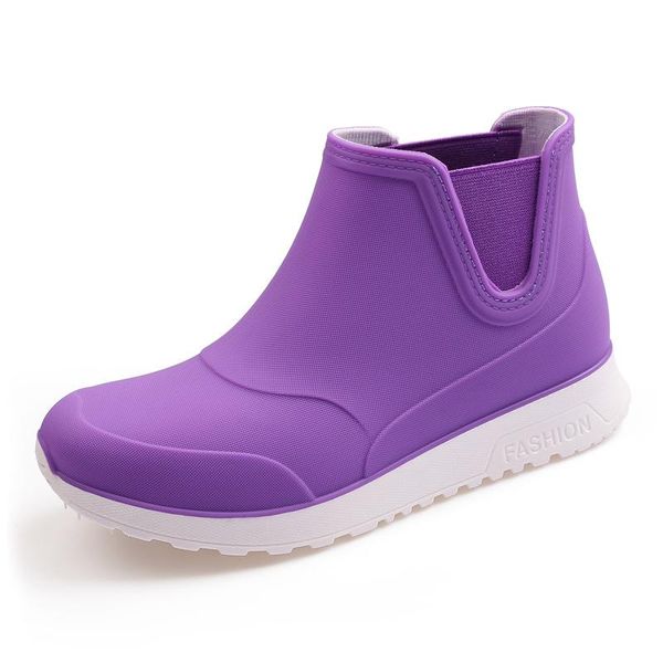 boots fashion rain women's solid color low cut water shoes grocery shopping non-slip waterproof rubber, Black
boots fashion rain women's solid color low cut water shoes grocery shopping non-slip waterproof rubber, Black