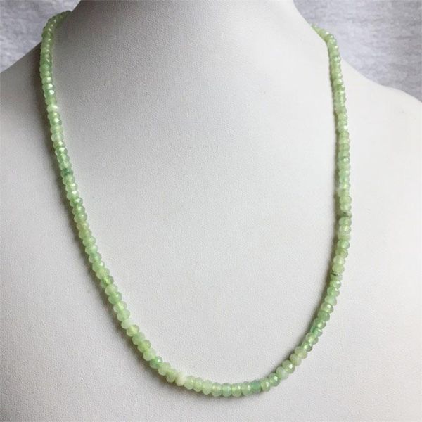 chains faceted 3*4mm green prehnite necklace abacus gemstone natural stone jewelry elegant exquisite bead chain choker collier, Silver
chains faceted 3*4mm green prehnite necklace abacus gemstone natural stone jewelry elegant exquisite bead chain choker collier, Silver