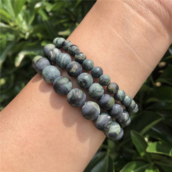 natural matte green kambaba jasper stone bracelet round beads crystal quartz healing women men jewelry gift beaded, strands, Black
natural matte green kambaba jasper stone bracelet round beads crystal quartz healing women men jewelry gift beaded, strands, Black