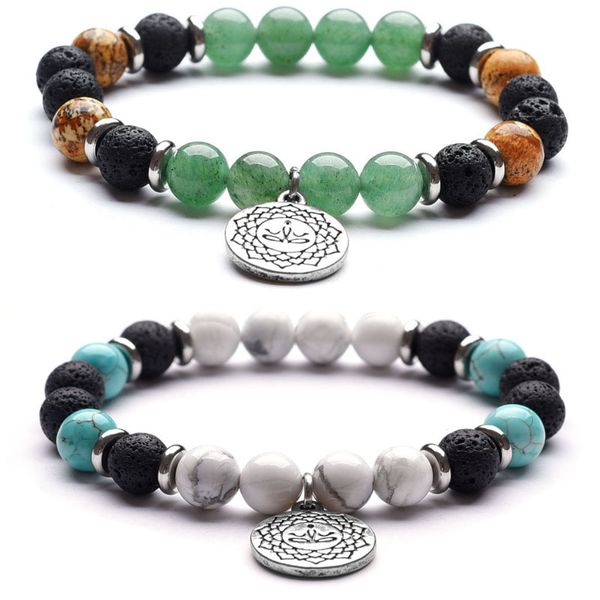 yoga stone mixed different bead bracelet stainless steel charm healing natural quartz with lava bead gift, Black
yoga stone mixed different bead bracelet stainless steel charm healing natural quartz with lava bead gift, Black