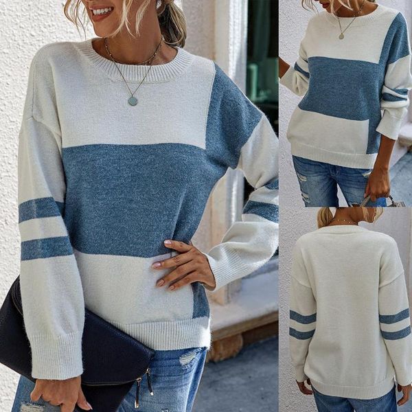 women's sweaters fashion women stylish autumn long sleeve o neck short leisure sweater color block knitwear, White;black
women's sweaters fashion women stylish autumn long sleeve o neck short leisure sweater color block knitwear, White;black