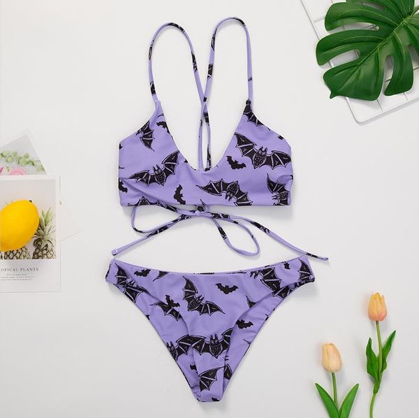 one-piece suits 2 pieces swimwear set female halloween bat print v-neck spaghetti strap vest + bikini thong panties summer ladies beach
one-piece suits 2 pieces swimwear set female halloween bat print v-neck spaghetti strap vest + bikini thong panties summer ladies beach