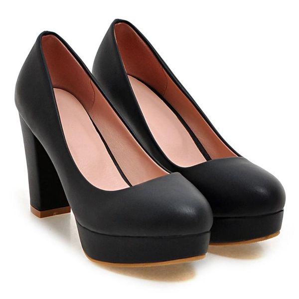 fanyuan office lady work shoes solid pu shallow high heels big size 32-43 women pumps platform contracted dress, Black
fanyuan office lady work shoes solid pu shallow high heels big size 32-43 women pumps platform contracted dress, Black