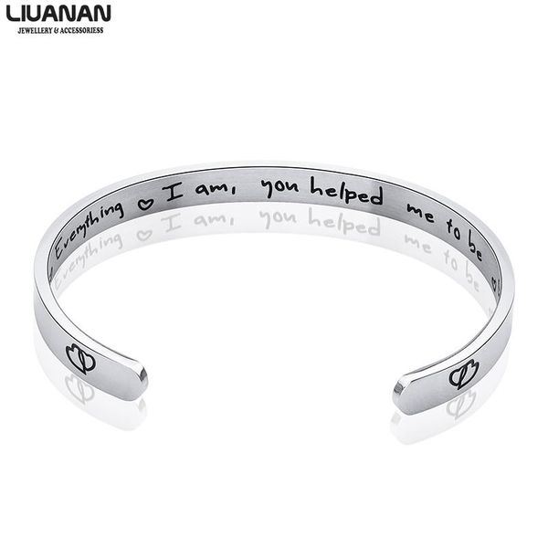 thanksgiving bangle bracelet "everything i am,you helped me to be" birthday gift for women men inspirational cuff mantra, Black
thanksgiving bangle bracelet "everything i am,you helped me to be" birthday gift for women men inspirational cuff mantra, Black