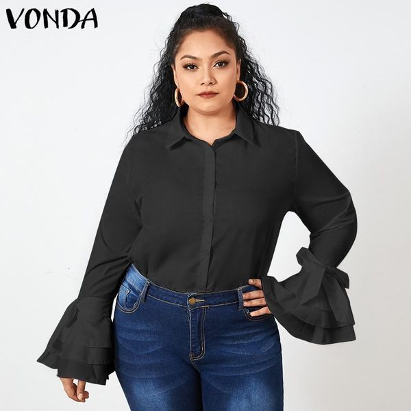 blouses plus size shirts women turn-down collar flare sleeve office ladies 2021 summer party blouse blusas, White
blouses plus size shirts women turn-down collar flare sleeve office ladies 2021 summer party blouse blusas, White