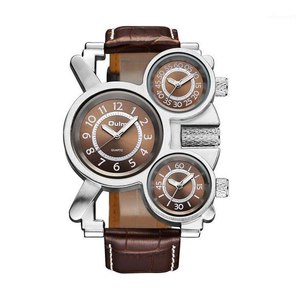 wristwatches men's watches quartz multi-time zone leather fashion trend relojes para luxury, Slivery;brown
wristwatches men's watches quartz multi-time zone leather fashion trend relojes para luxury, Slivery;brown