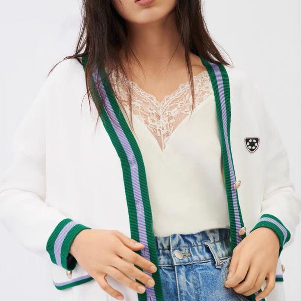 women's knits & tees spring and summer style metal button college green purple garnish long sleeve sweater mfpca00176 ii99, White
women's knits & tees spring and summer style metal button college green purple garnish long sleeve sweater mfpca00176 ii99, White