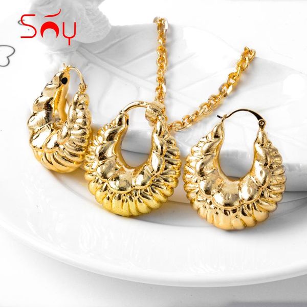 earrings & necklace sunny jewelry african nigeria copper sets for women pendant large light style geometric wedding party gift, Silver
earrings & necklace sunny jewelry african nigeria copper sets for women pendant large light style geometric wedding party gift, Silver