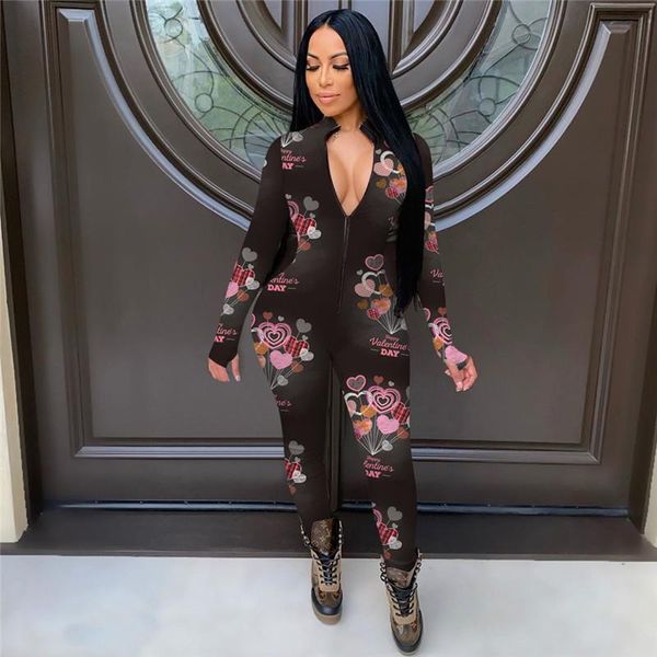 women's jumpsuits & rompers valentine's day printed bodysuit for women zipper v-neck 2021 spring long sleeve bodycon body suit jum, Black;white
women's jumpsuits & rompers valentine's day printed bodysuit for women zipper v-neck 2021 spring long sleeve bodycon body suit jum, Black;white