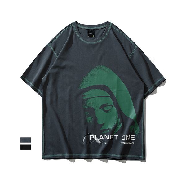high street oversized half t-shirt nun printed couple large short sleeve men's casual round neck cotton top, White;black
high street oversized half t-shirt nun printed couple large short sleeve men's casual round neck cotton top, White;black