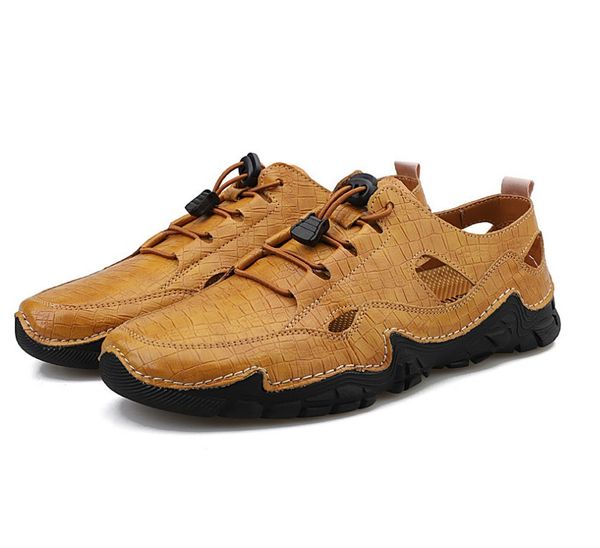 luxurys genuine leather men shoes summe large size 39-48 men's designer sandals fashion slippers, Black
luxurys genuine leather men shoes summe large size 39-48 men's designer sandals fashion slippers, Black