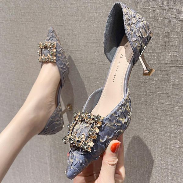 dress shoes high heels with hollow 2021 summer female fine temperament diamond web celebrity shallow mouth point 6 cm single, Black
dress shoes high heels with hollow 2021 summer female fine temperament diamond web celebrity shallow mouth point 6 cm single, Black