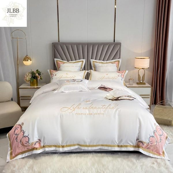 bedding sets luxury white embroidery satin cotton set silky smooth king size duvet cover flat/fitted sheet pillowcases 4pcs
bedding sets luxury white embroidery satin cotton set silky smooth king size duvet cover flat/fitted sheet pillowcases 4pcs