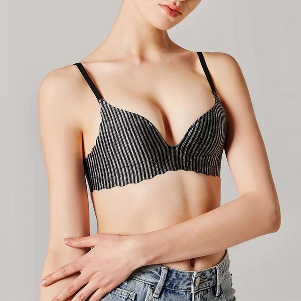 bras finetoo seamless women push up bra striped underwear wireless brassiere for girl breathable lingerie femme bralette fashion, Red;black
bras finetoo seamless women push up bra striped underwear wireless brassiere for girl breathable lingerie femme bralette fashion, Red;black