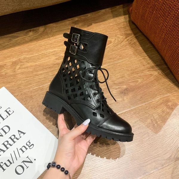 boots hollow women's short fashionable summer thin versatile breathable thick british locomotive cool, Black
boots hollow women's short fashionable summer thin versatile breathable thick british locomotive cool, Black