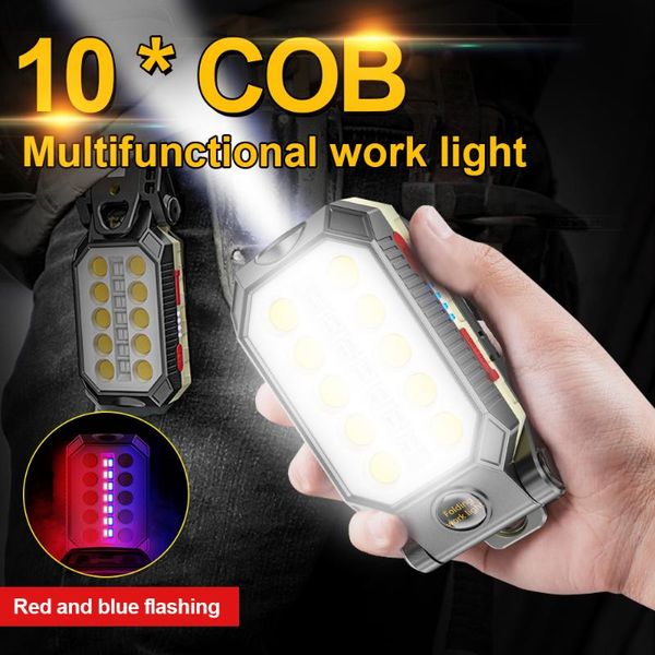 red blue light rechargeable torch high power flashlights camping lantern with magnet work torches
red blue light rechargeable torch high power flashlights camping lantern with magnet work torches