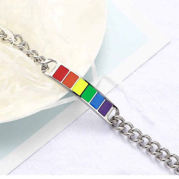 link, chain bracelets men stainless steel fashion multicolor nameplate on hand gifts man accessories wholesale hip hop, Black
link, chain bracelets men stainless steel fashion multicolor nameplate on hand gifts man accessories wholesale hip hop, Black