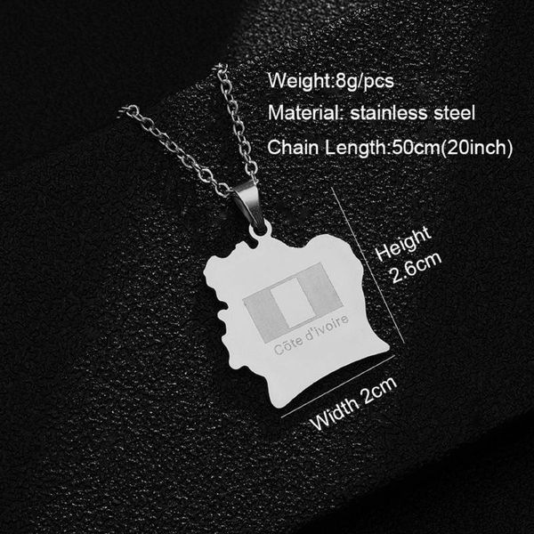 pendant necklaces european and american fashion stainless steel africa ivory coast cotedlvoire map necklace wholesale trade drop, Silver
pendant necklaces european and american fashion stainless steel africa ivory coast cotedlvoire map necklace wholesale trade drop, Silver