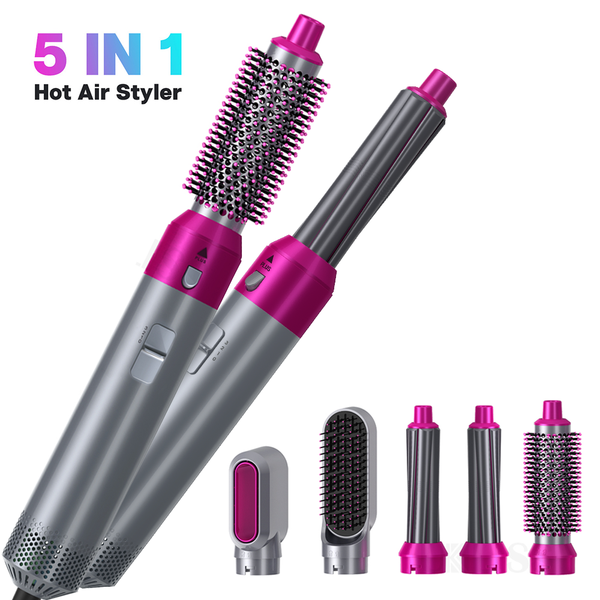 5 in 1 electric hair dryer blow dryer hair curling iron rotating brush hairdryer hair straightening comb curling air brush, Silver
5 in 1 electric hair dryer blow dryer hair curling iron rotating brush hairdryer hair straightening comb curling air brush, Silver