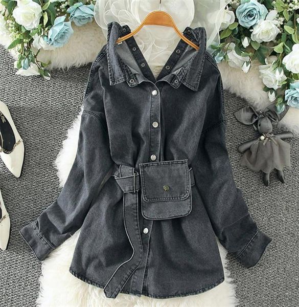 women's jackets spring autumn versatile trend niche shirt coat fashion casual loose denim middle long vintage hon, Black;brown
women's jackets spring autumn versatile trend niche shirt coat fashion casual loose denim middle long vintage hon, Black;brown