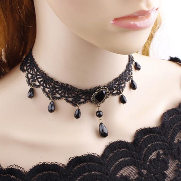 chokers gothic collar black lace neck choker necklace vintage victorian women chocker steampunk jewelry party, Golden;silver
chokers gothic collar black lace neck choker necklace vintage victorian women chocker steampunk jewelry party, Golden;silver