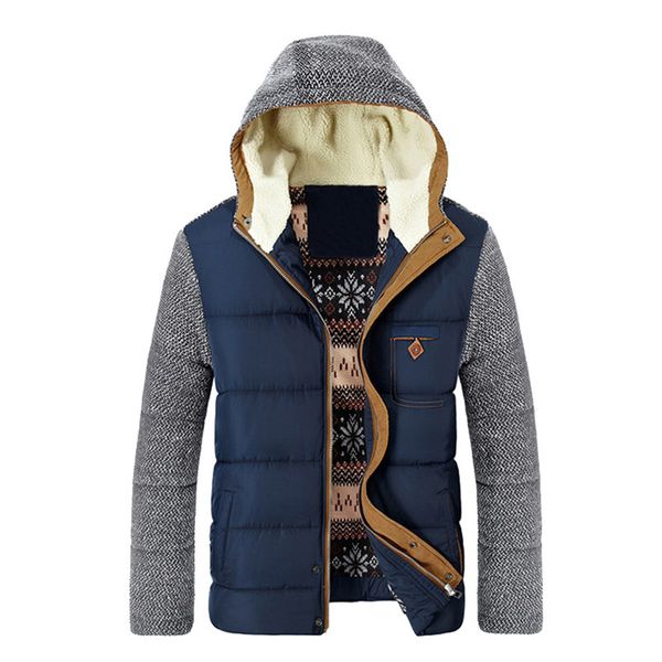 downs winter thick fleece warm parka cotton slim jacket hooded veet men's brand clothing coat, Black
downs winter thick fleece warm parka cotton slim jacket hooded veet men's brand clothing coat, Black