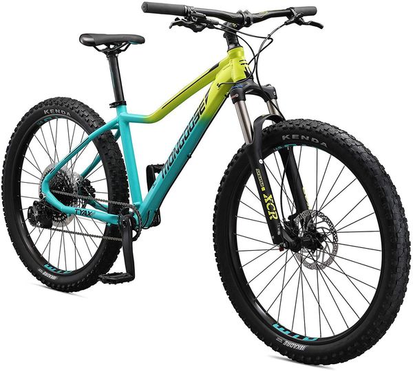 mongoose tyax comp sport and expert mountain bike wheels tectonic t2 aluminum frame, rigid hardtail, hydraulic disc brakes yellow/teal
mongoose tyax comp sport and expert mountain bike wheels tectonic t2 aluminum frame, rigid hardtail, hydraulic disc brakes yellow/teal