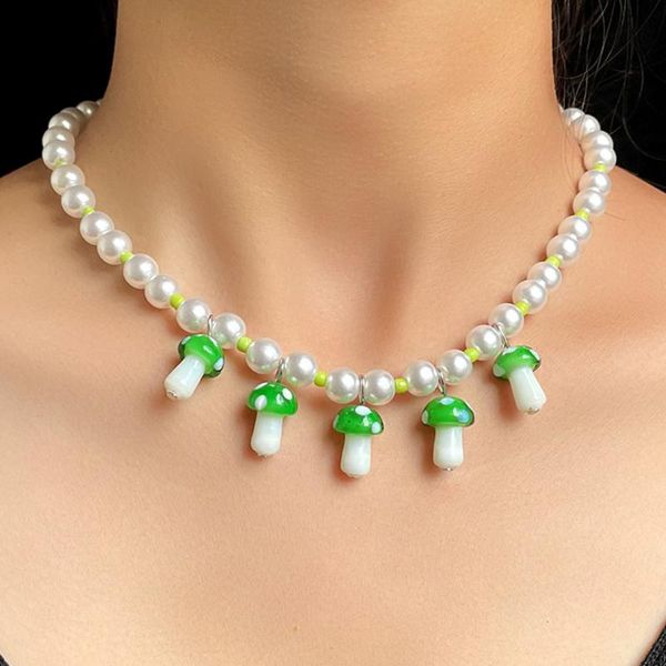 chokers korean cute mushroom imitation pearl beaded necklace for women girl colorful plant charm short choker summer chic mujer collares, Golden;silver
chokers korean cute mushroom imitation pearl beaded necklace for women girl colorful plant charm short choker summer chic mujer collares, Golden;silver