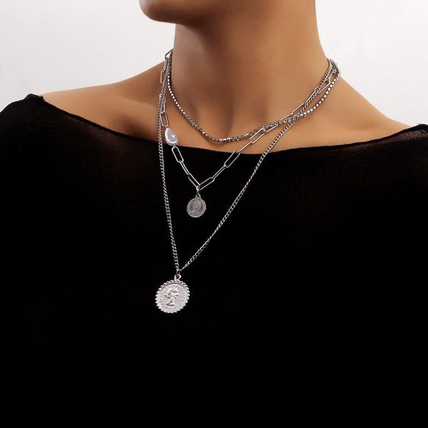pendant necklaces vintage boho multilayer pearl choker portrait coin chain necklace for women hip hop silver color collar fashion jewelry
pendant necklaces vintage boho multilayer pearl choker portrait coin chain necklace for women hip hop silver color collar fashion jewelry