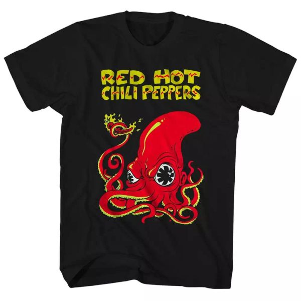 red chili peppers fire squid t shirt mens licensed rock n roll music black, White;black
red chili peppers fire squid t shirt mens licensed rock n roll music black, White;black