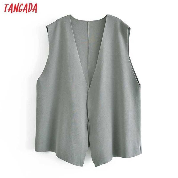 tangada women gray oversized knitted vest sweater sleeveless female waistcoat sw20 210609, White
tangada women gray oversized knitted vest sweater sleeveless female waistcoat sw20 210609, White