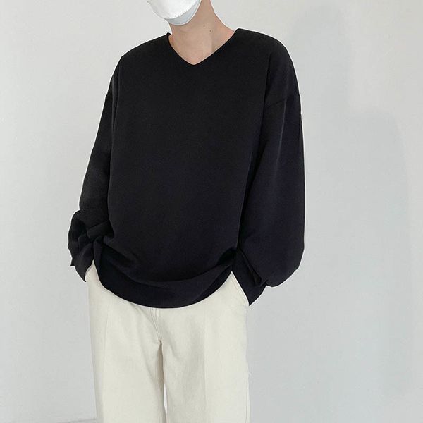 men's hoodies & sweatshirts korean-style man-made t-shirts long-sleeve t-shirts with low-v solid, long-sleeve, low-v cleavage d1vl, Black
men's hoodies & sweatshirts korean-style man-made t-shirts long-sleeve t-shirts with low-v solid, long-sleeve, low-v cleavage d1vl, Black