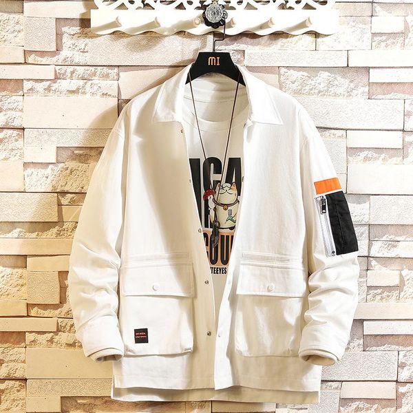 men's jackets spring & autumn arrival trend multi-pocket plus size loose jacket wild simple solid color casual men, Black;brown
men's jackets spring & autumn arrival trend multi-pocket plus size loose jacket wild simple solid color casual men, Black;brown