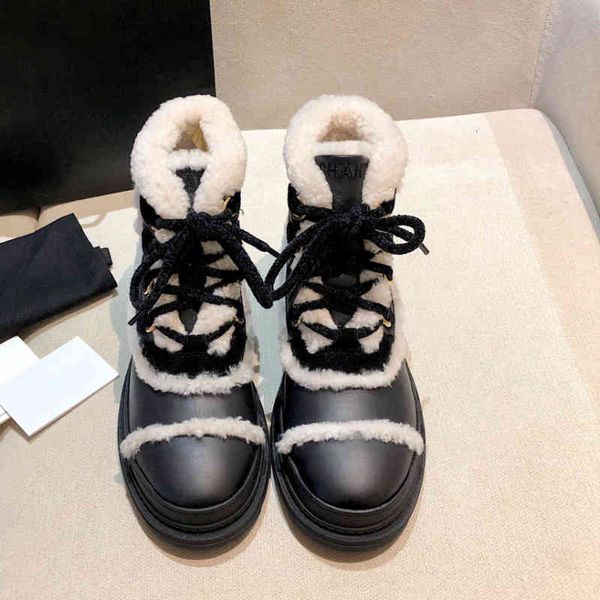 ankle interlocking wool snow boots shearling combat boot rounded toe lace-up martin block low heel booties luxury designers shoes, Black
ankle interlocking wool snow boots shearling combat boot rounded toe lace-up martin block low heel booties luxury designers shoes, Black