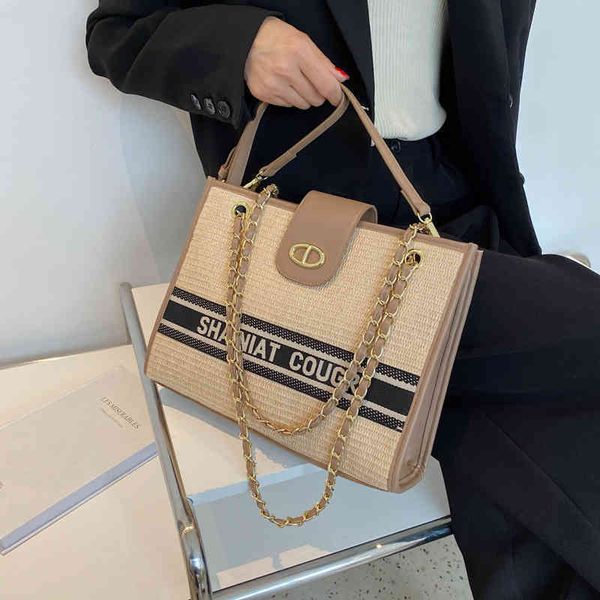2022 factory wholesale new model july women's trend straw woven bag letter chain one shoulder tote bag kqi8
2022 factory wholesale new model july women's trend straw woven bag letter chain one shoulder tote bag kqi8