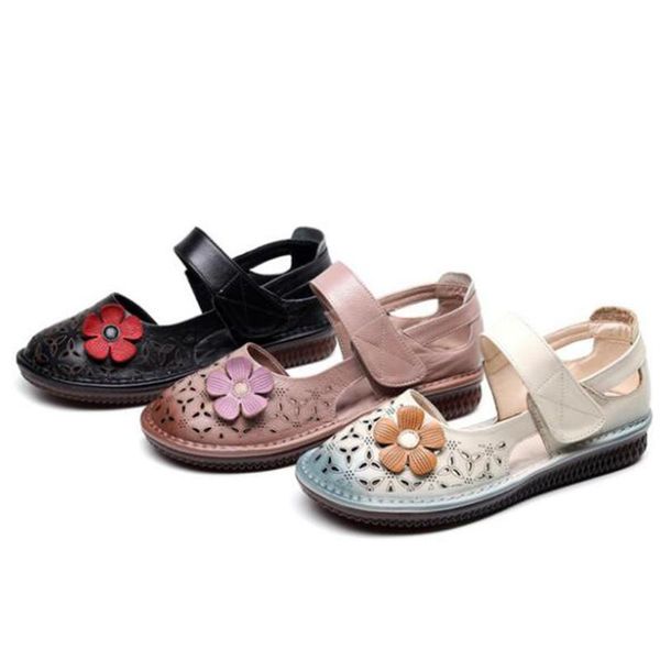 mother shoes hollow genuine leather breathable soft flat sandal summer women woman casual solid ladies sandals, Black
mother shoes hollow genuine leather breathable soft flat sandal summer women woman casual solid ladies sandals, Black