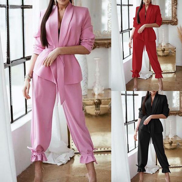 women's two piece pants 2021 european and american style solid color casual two-piece suit, White
women's two piece pants 2021 european and american style solid color casual two-piece suit, White
