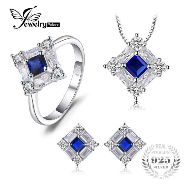 bracelet, earrings & necklace jewelrypalace octagonal 1.7ct created blue sapphire pendant stud ring 925 sterling silver fine jewelry sets, Black
bracelet, earrings & necklace jewelrypalace octagonal 1.7ct created blue sapphire pendant stud ring 925 sterling silver fine jewelry sets, Black