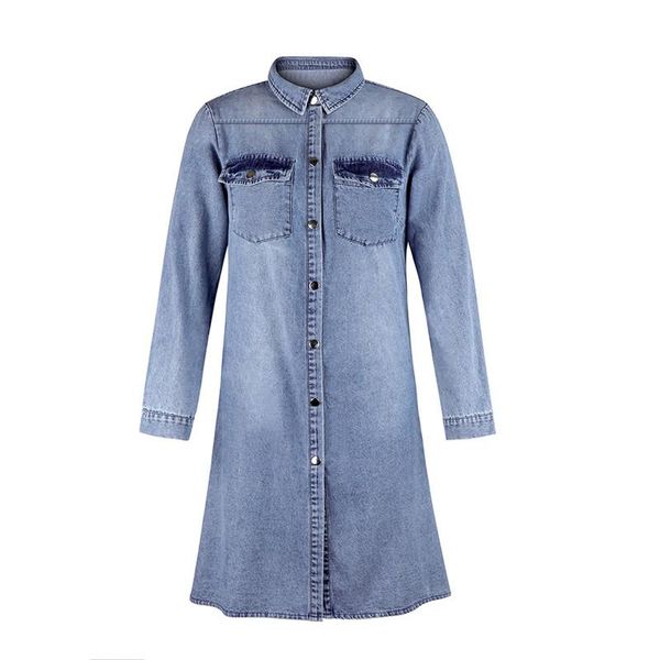casual dresses women acutes denim dress fall midi long-sleeve chest pocket jeans, Black;gray
casual dresses women acutes denim dress fall midi long-sleeve chest pocket jeans, Black;gray