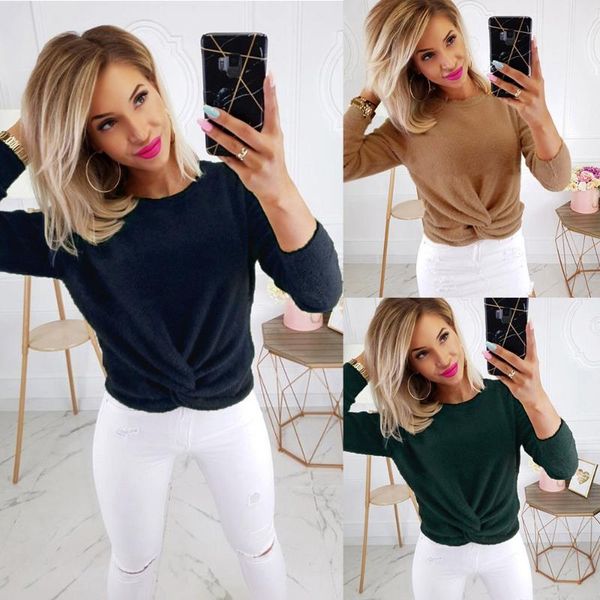 women's sweaters ladies knitted sweater knotted pullover knitwear spring and autumn soft slim fit top, White;black
women's sweaters ladies knitted sweater knotted pullover knitwear spring and autumn soft slim fit top, White;black